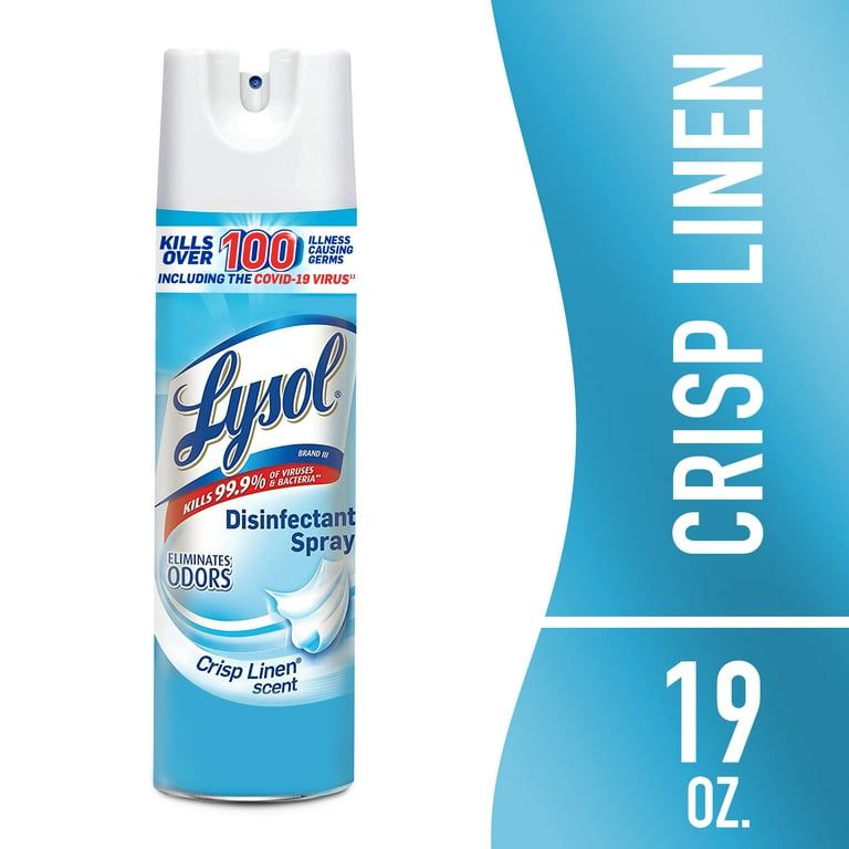 Lysol Disinfectant Sanitizing Antibacterial Spray, Deodorizing, Crisp Linen, 19 fl oz_0