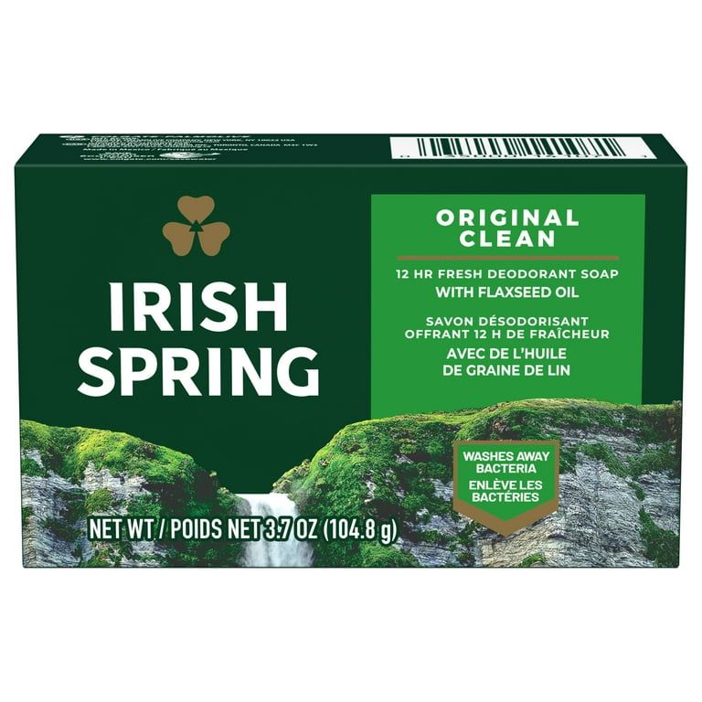 Irish Spring Original Clean Deodorant Bar Soap for Men, 3.7 oz_1
