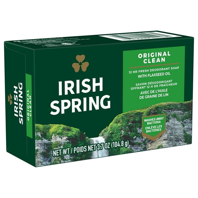 Irish Spring Original Clean Deodorant Bar Soap for Men, 3.7 oz_0