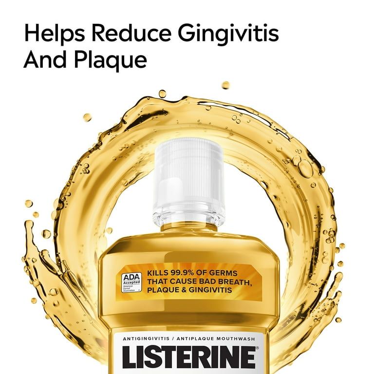 Listerine Original Antiseptic Mouthwash for Bad Breath & Plaque Oral Care, 1 L_3