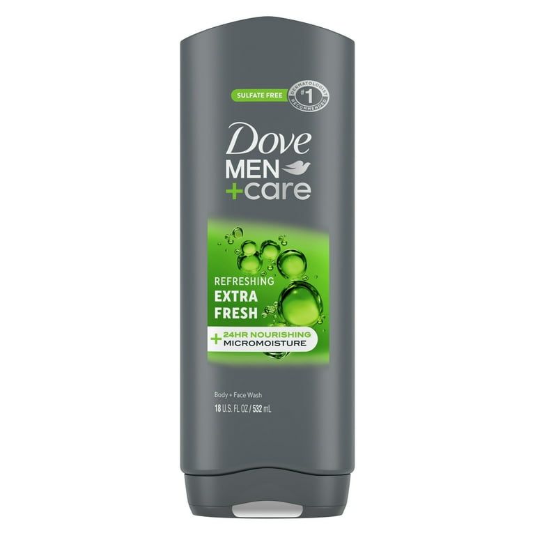Dove Men+Care Refreshing Hydrating Face & Body Wash for Men Extra Fresh All Skin, 18 oz_0
