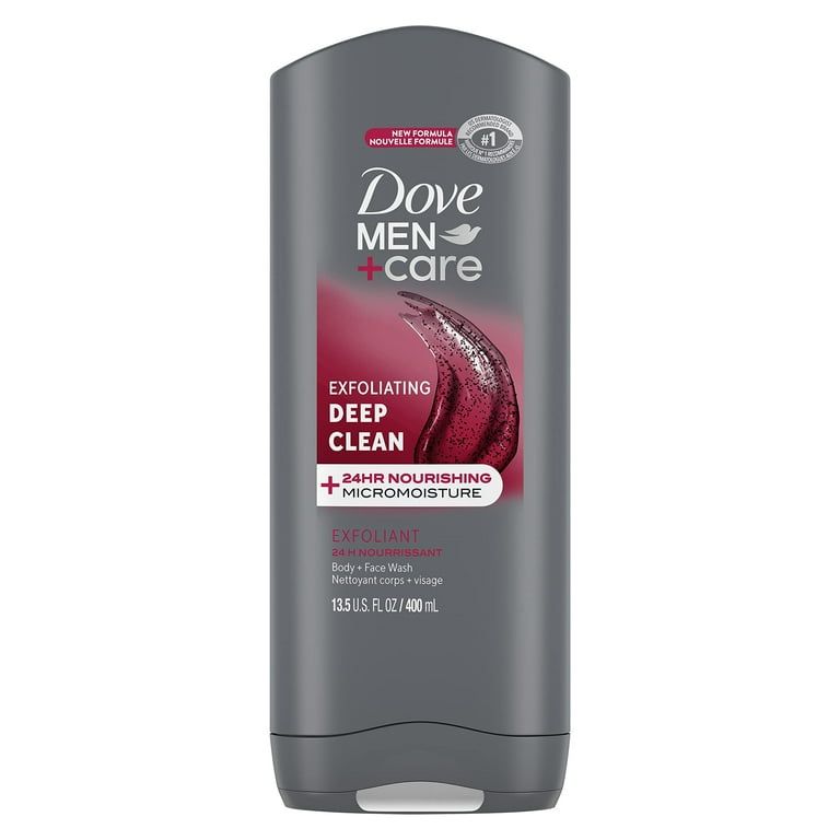 Dove Men+Care Exfoliating Deep Clean Body + Face Wash 13.5 oz_0