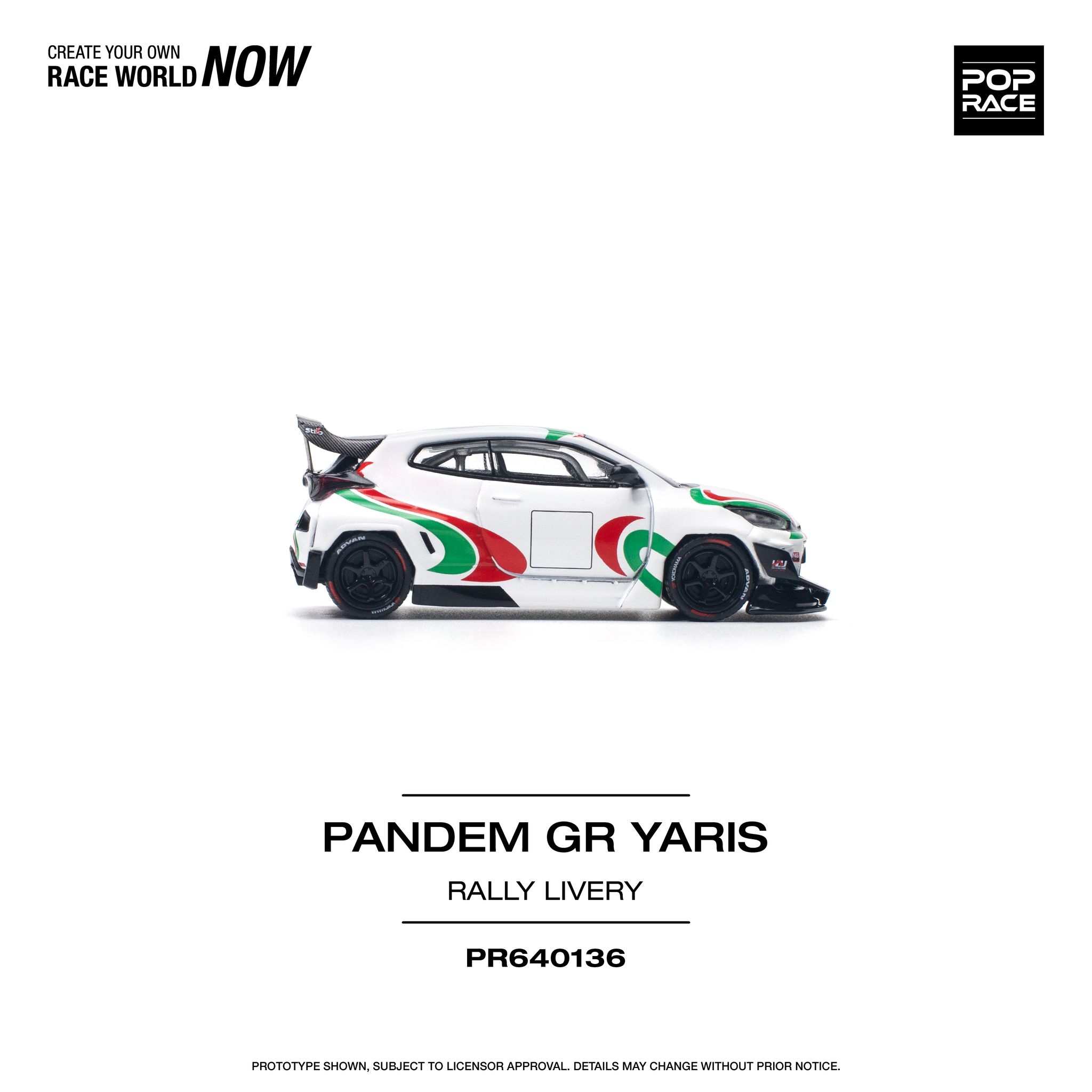 POP RACE MODEL 1/64 GR YARIS PANDEM - RALLY LIVERY_5