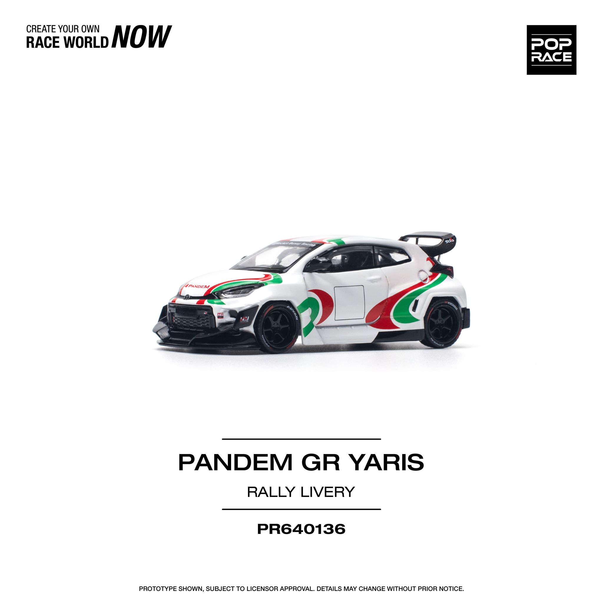 POP RACE MODEL 1/64 GR YARIS PANDEM - RALLY LIVERY_2