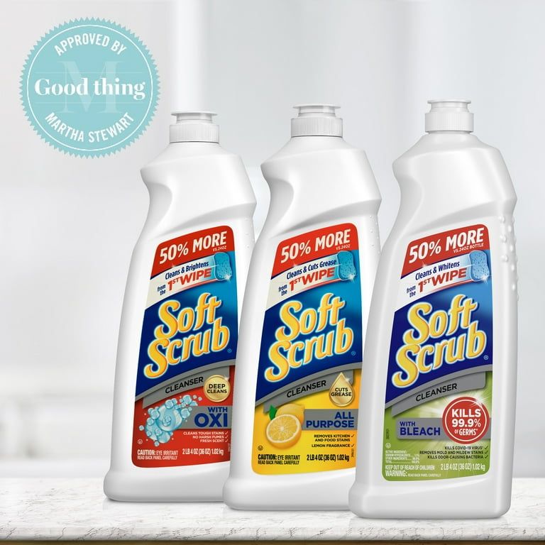 Soft Scrub Multi-Purpose Kitchen and Bathroom Cleaner with OXI, 36 Ounce_5
