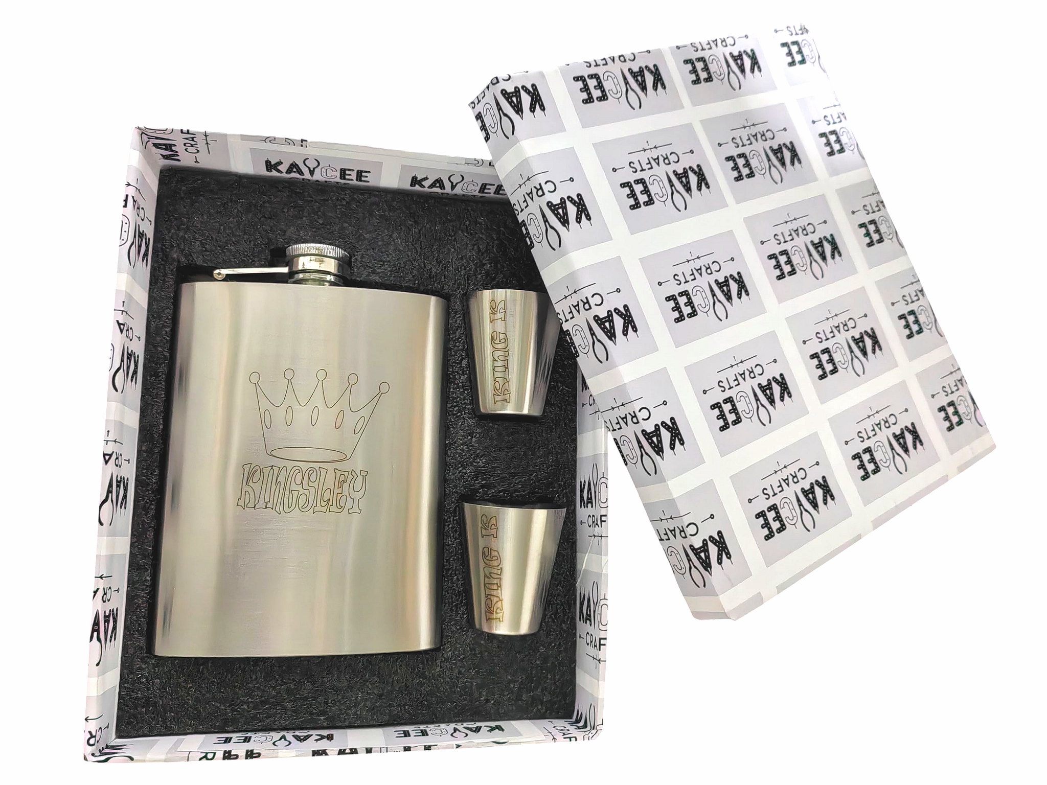 Hip flusk + 2short glasses set (engraved) _0