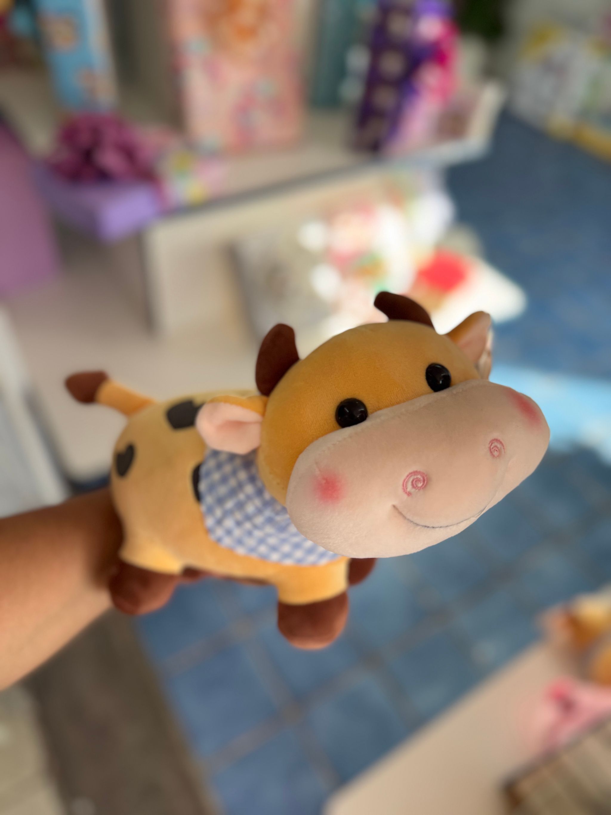 Peluche vaca café chica_0