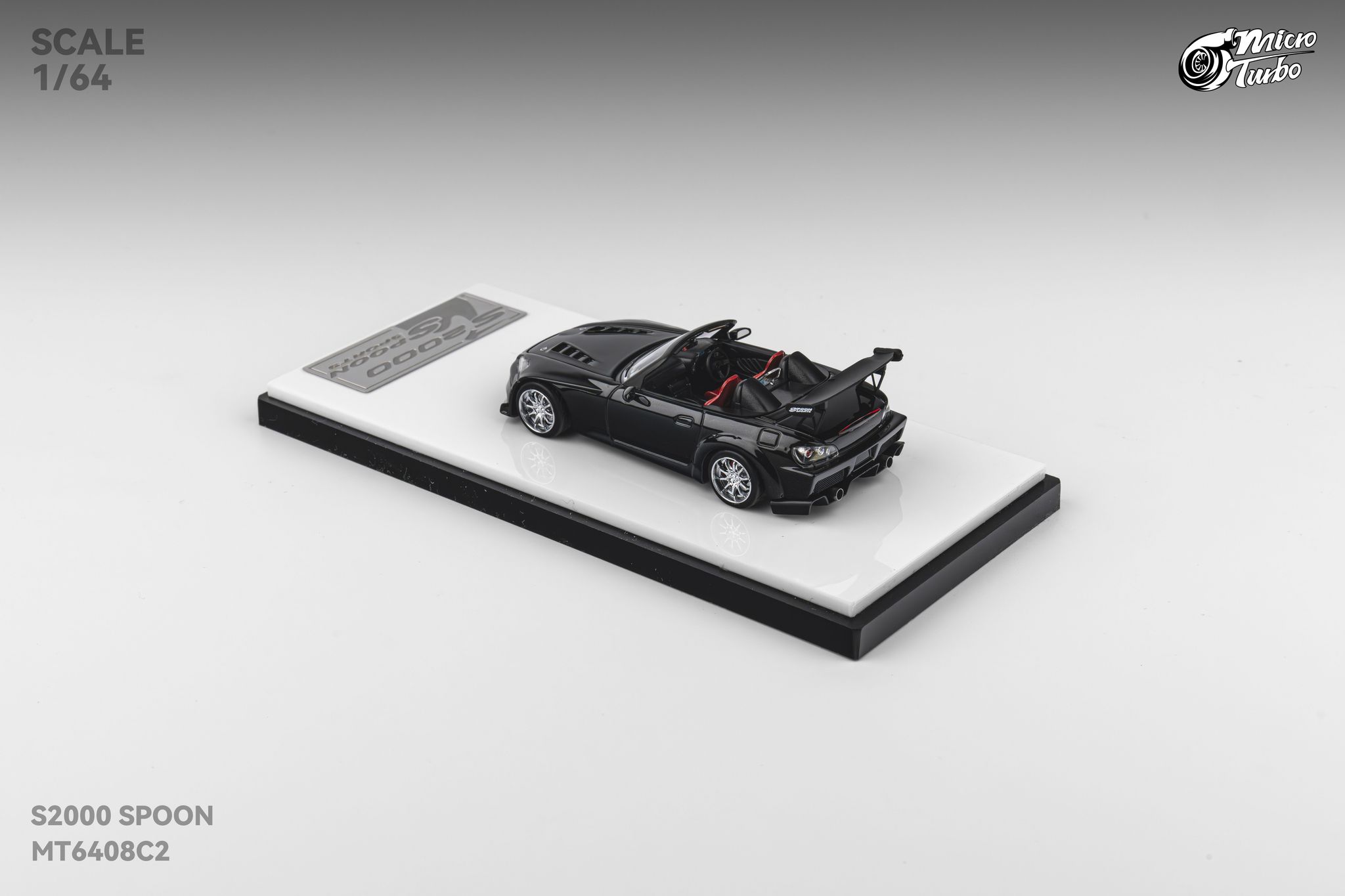 MICRO TURBO MODEL 1/64 HONDA S2000 SPOON SPORT - METALLIC BLACK_3