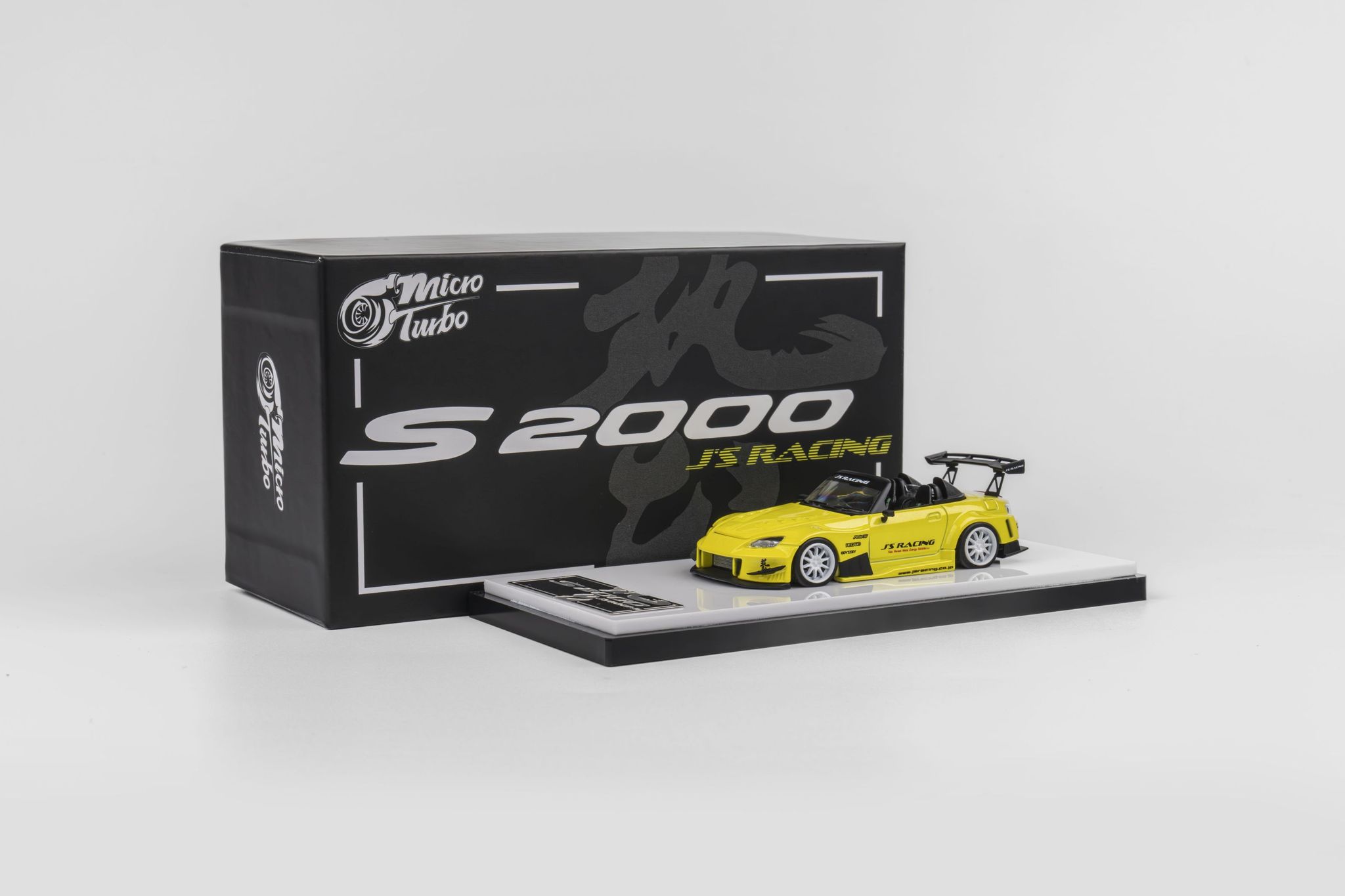 MICRO TURBO MODEL 1/64 HONDA S2000 JS RACING - METALLIC YELLOW_1