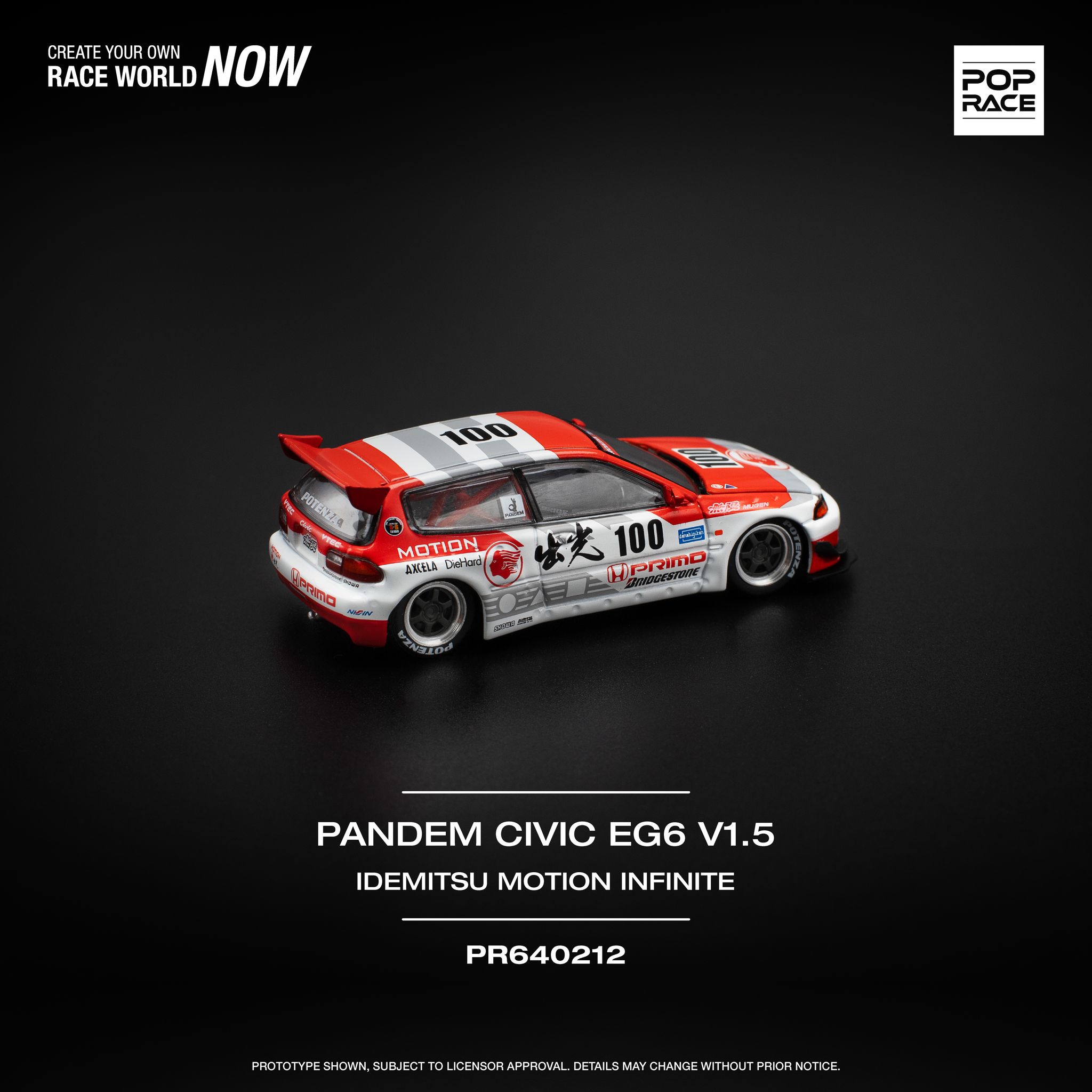 POP RACE MODEL 1/64 PANDEM CIVIC EG6 v1.5 IDEMITSU MOTION INFINITE_15