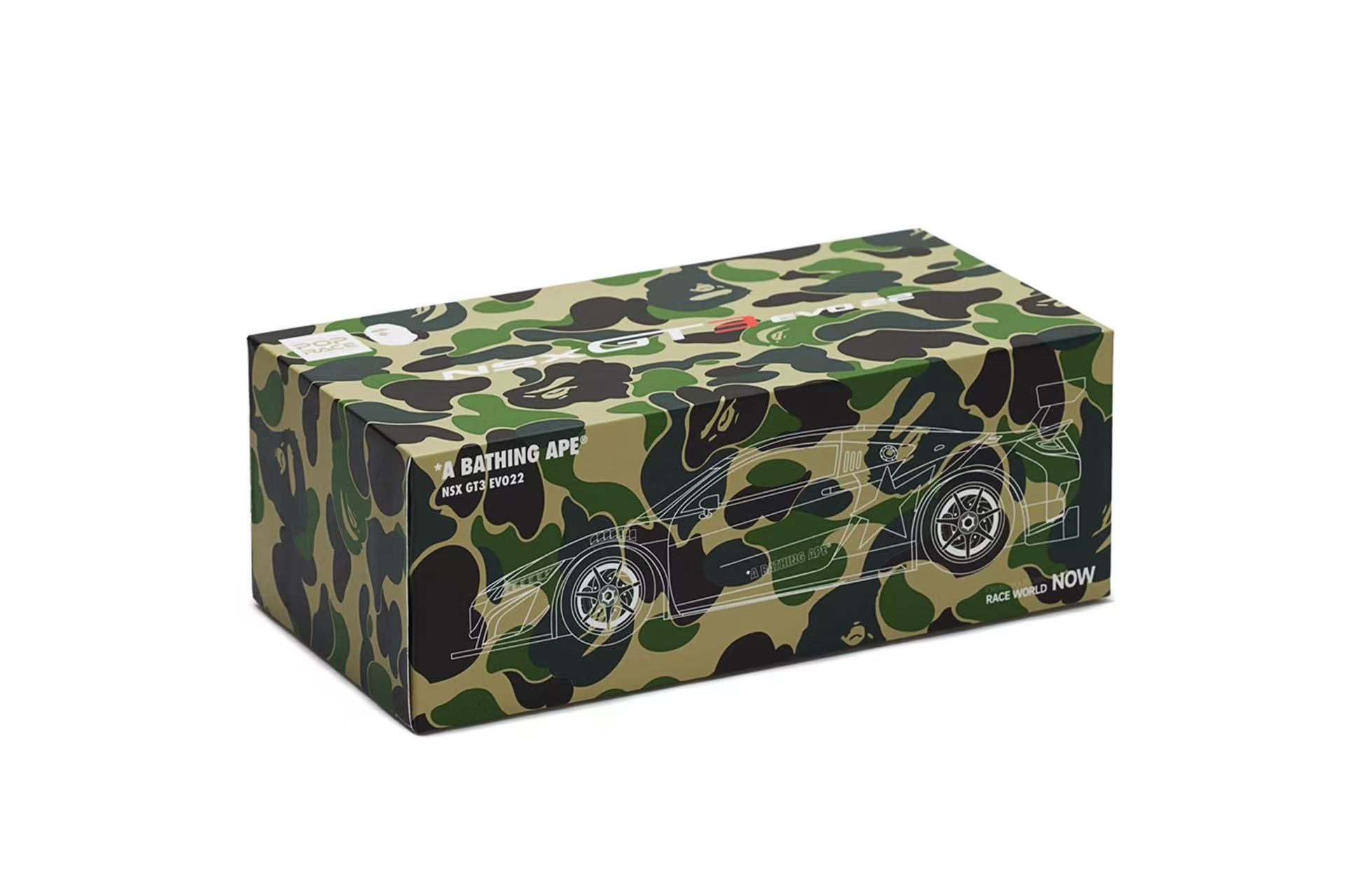 POP RACE MODEL 1/64 HONDA NSX GT3 EVO22 KCMG BATHING APE_1