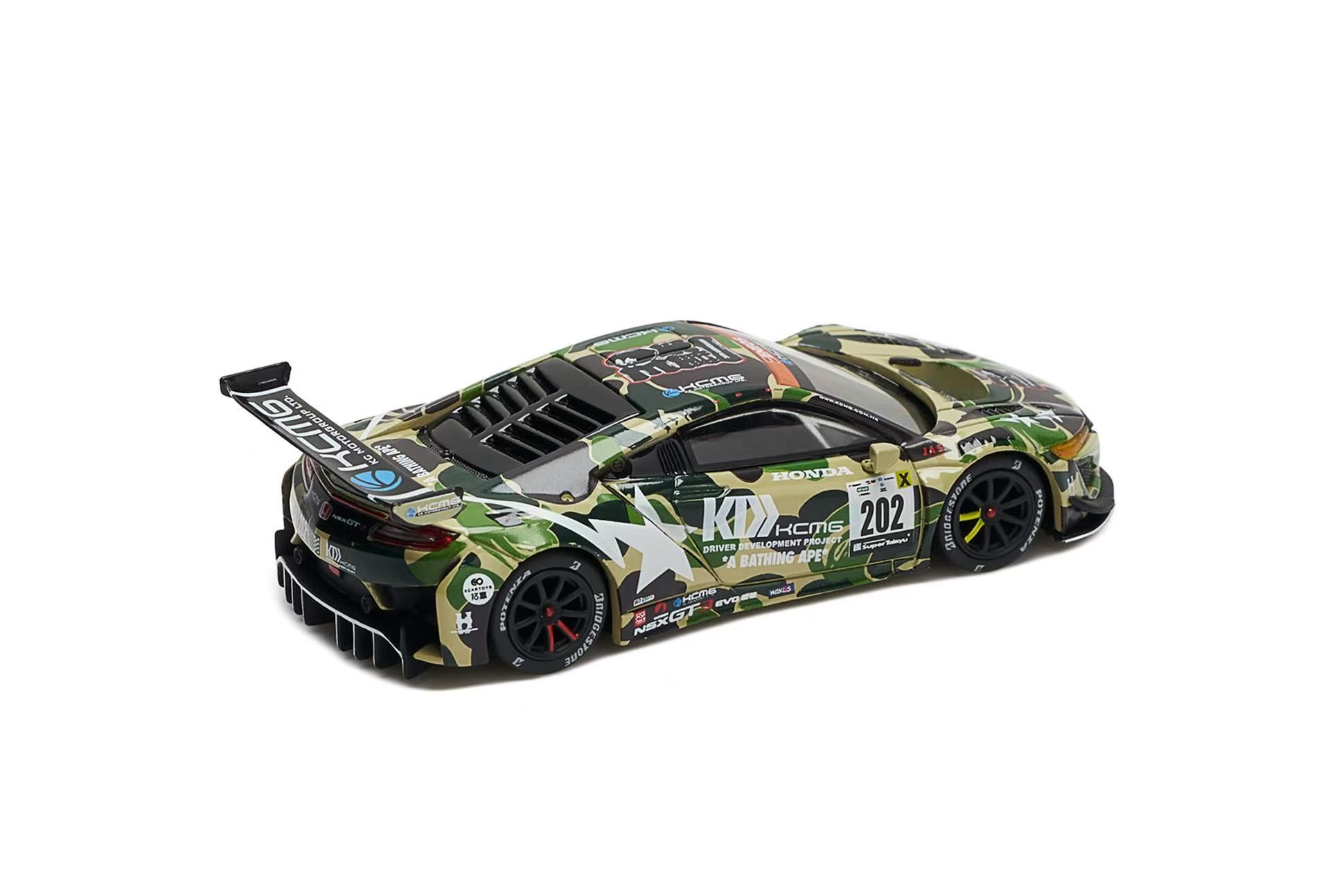 POP RACE MODEL 1/64 HONDA NSX GT3 EVO22 KCMG BATHING APE_3