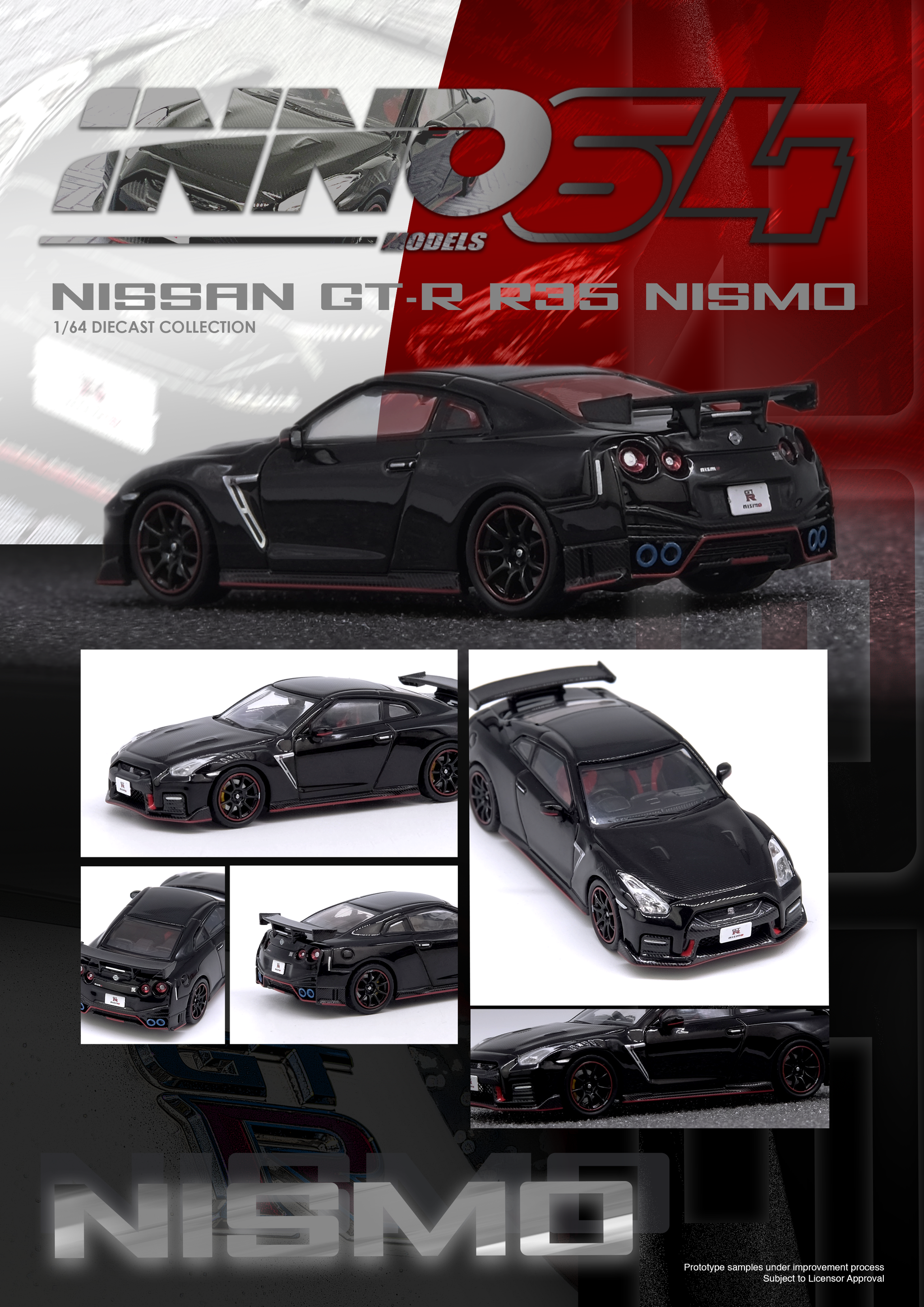 INNO MODEL 1/64 NISSAN GT-R (R35) NISMO - BLACK_1