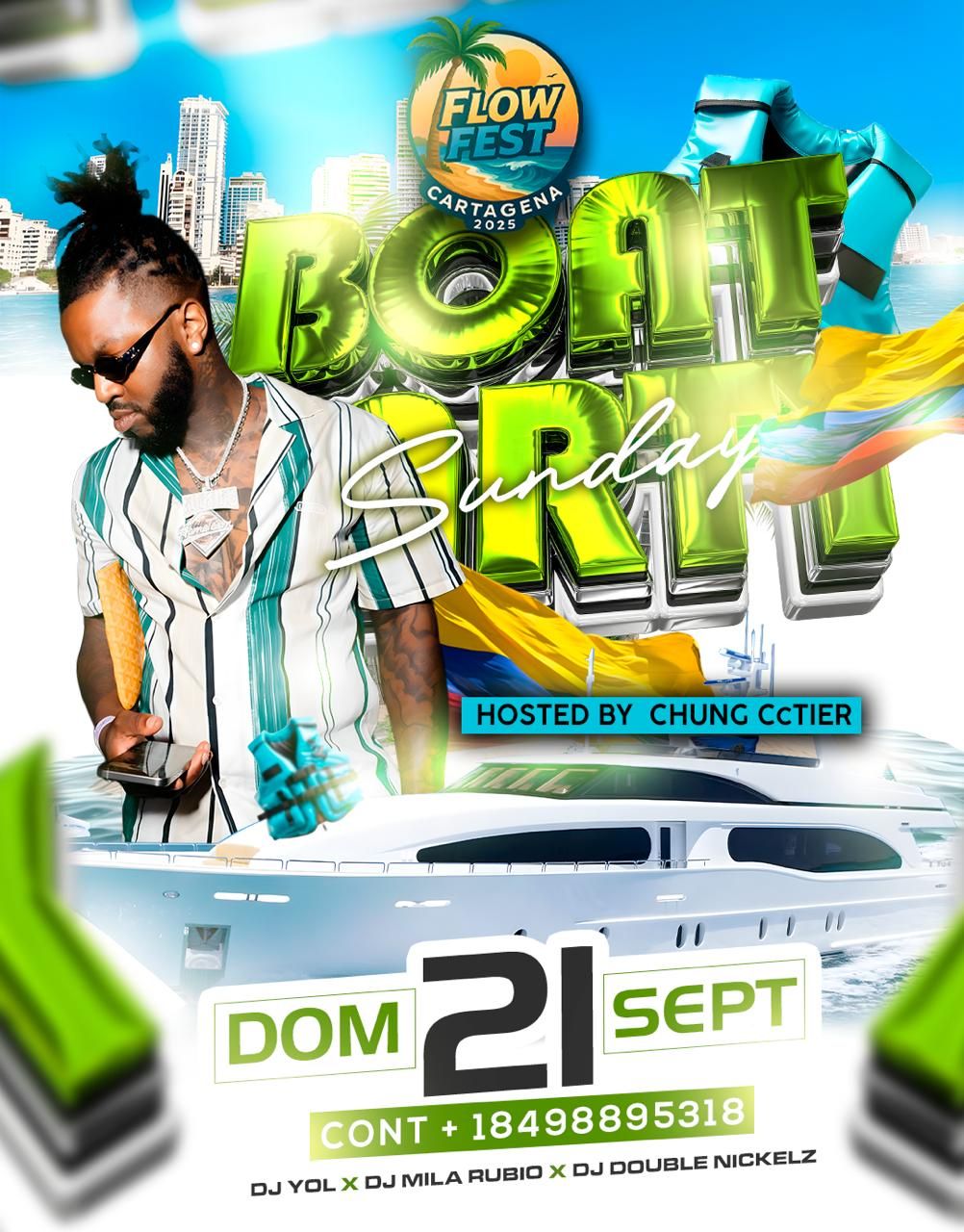 BOAT PARTY FLOW FEST COLOMBIA CARTAGENA🇨🇴_0