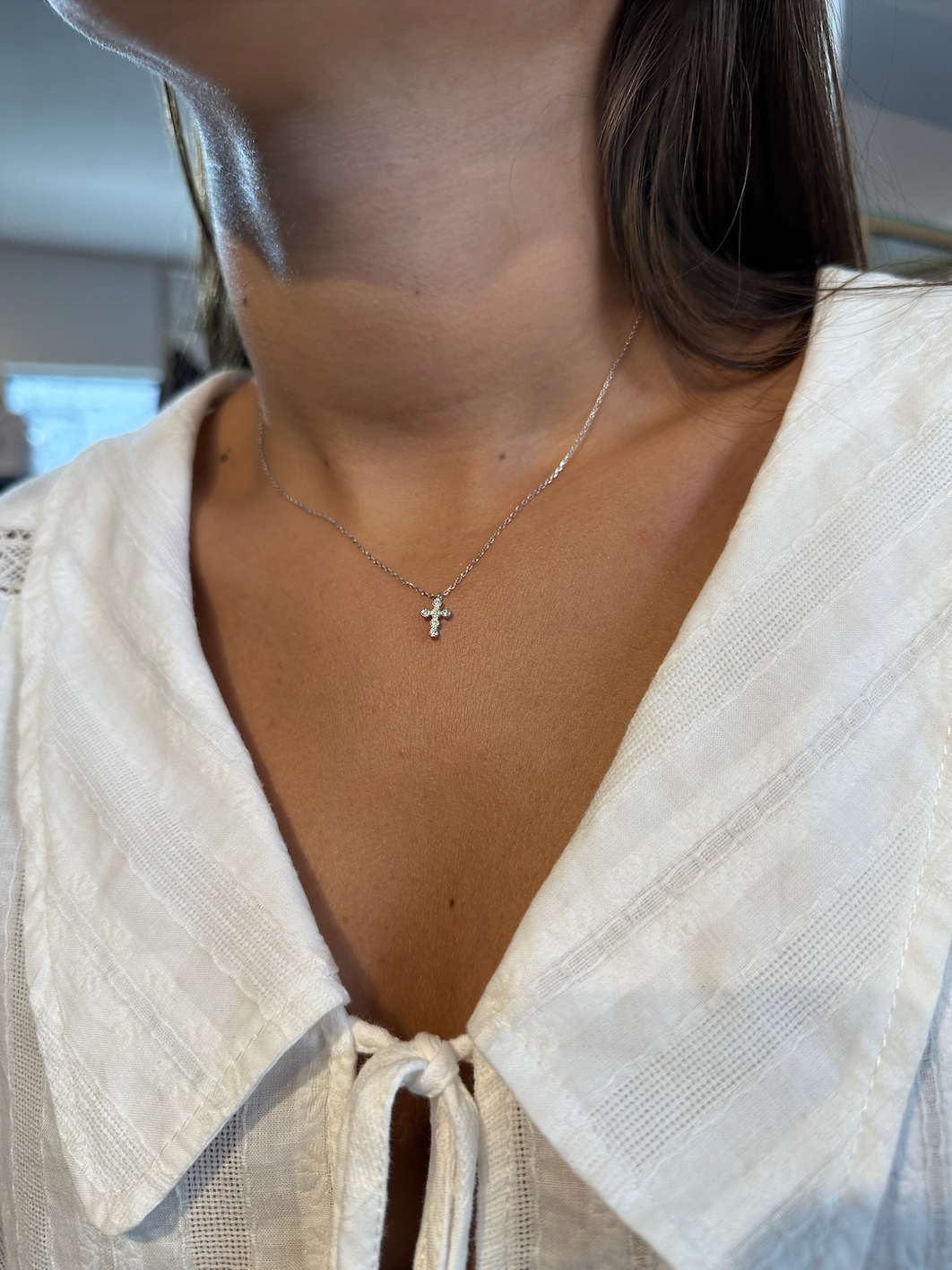 Crystal cross pendant_0