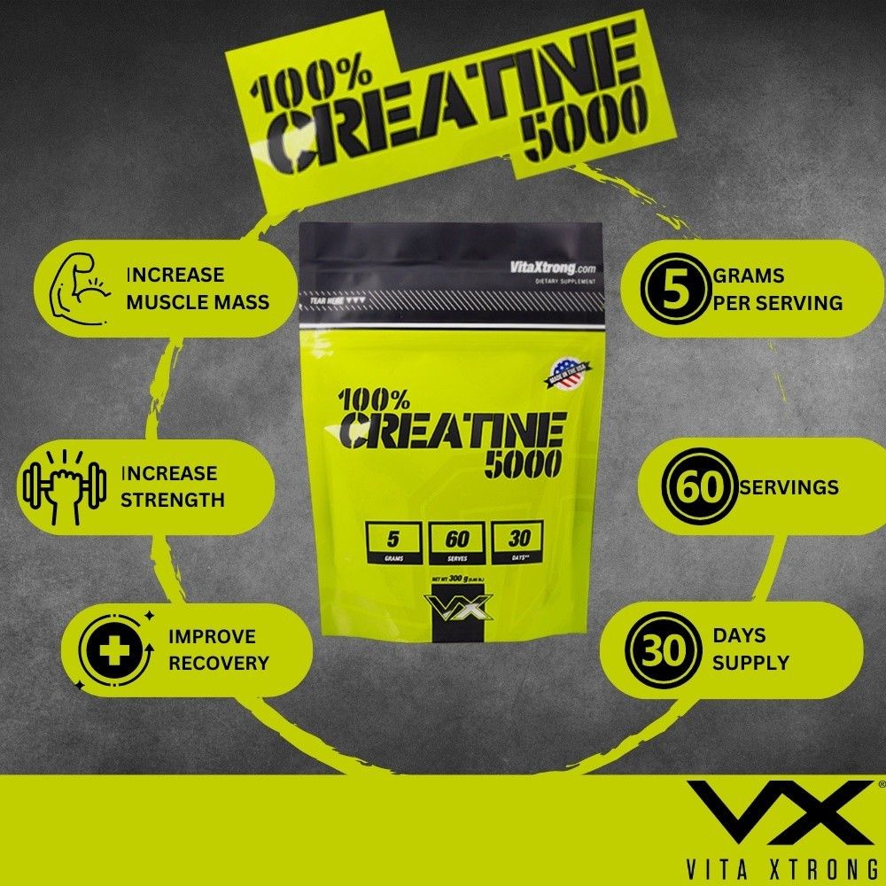 Vitaxtrong Creatine Monohydrate (500g) | Super Micronized Powder • Muscle Strength & Recovery • Halal [VX]_10