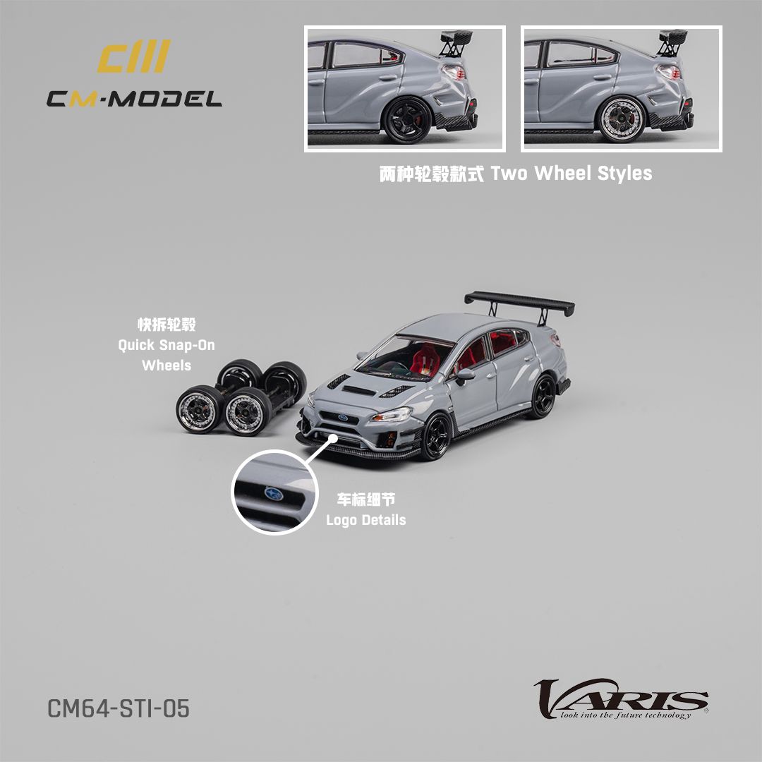 CM MODEL 1/64 Subaru STI Varis Widebody 1.0 - GRAY_0
