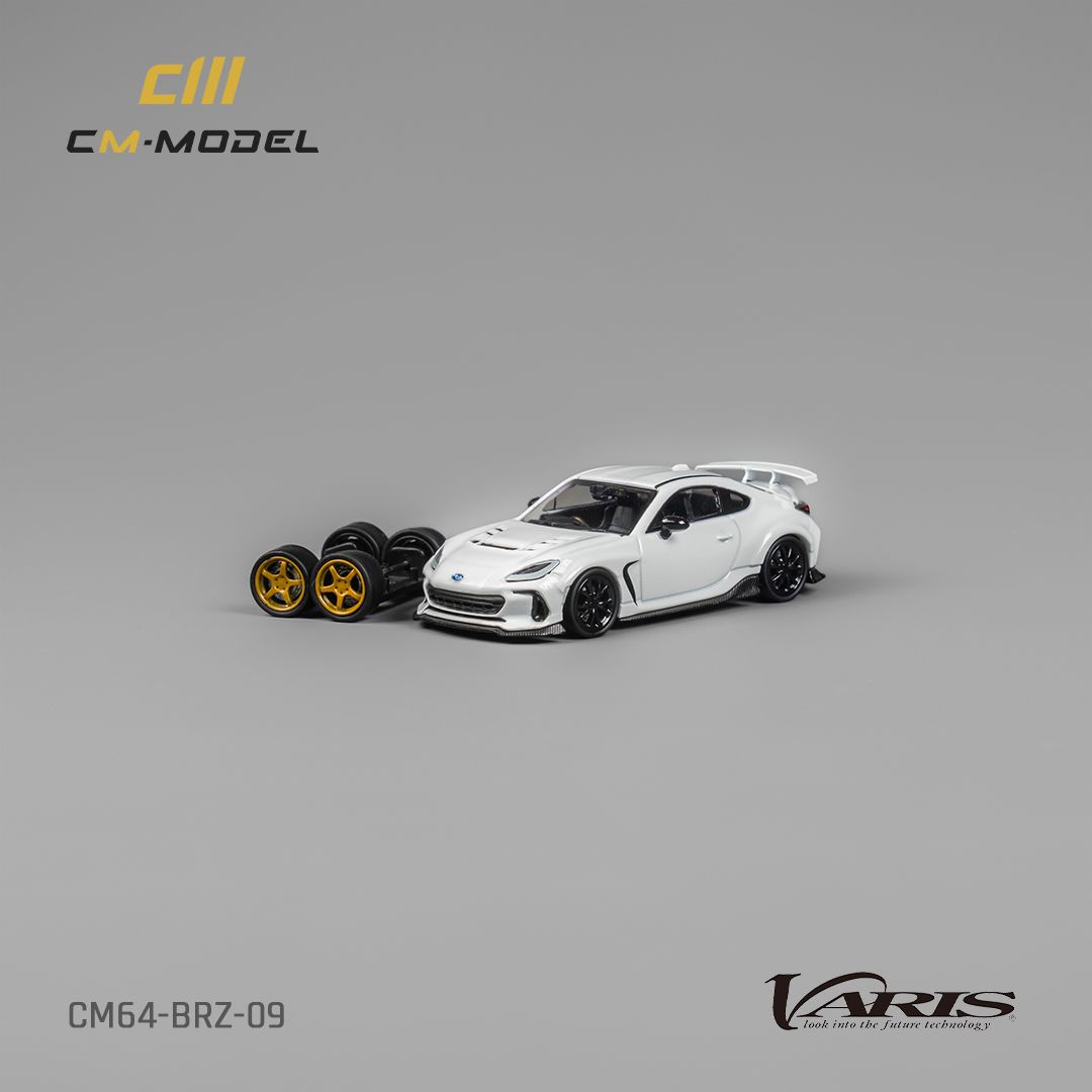CM MODEL 1/64 Subaru BRZ Varis Widebody - WHITE_2