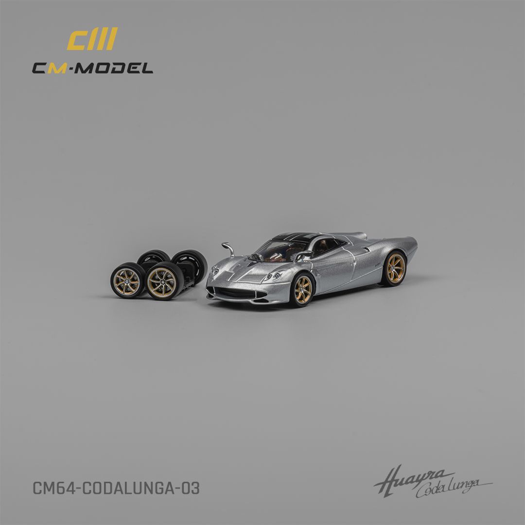 CM MODEL 1/64 PAGANI CODALUNGA - METALLIC SILVER_2