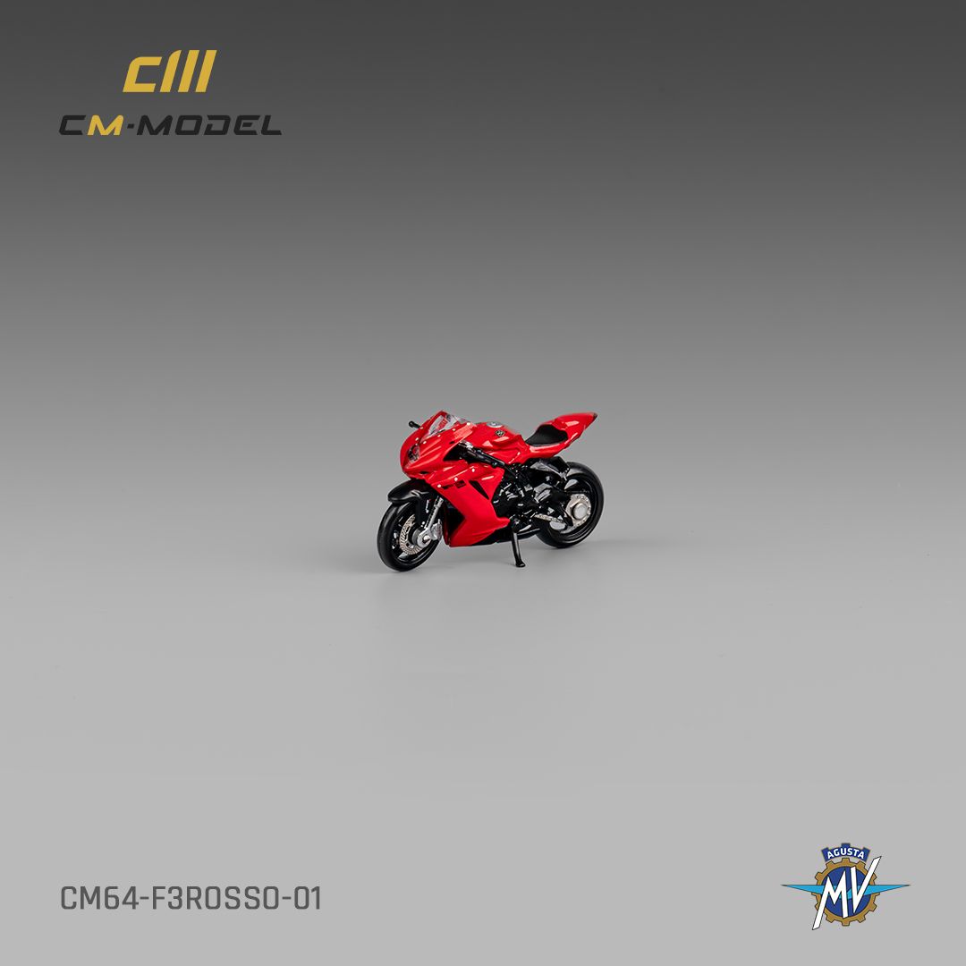 CM MODEL 1/64 MV AGUSTA F3ROSSO RED WITH SHOWGIRL_3