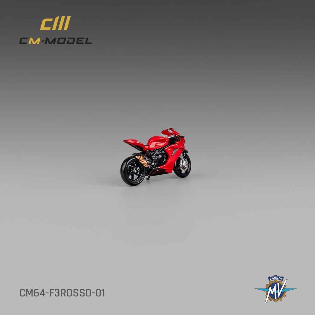 CM MODEL 1/64 MV AGUSTA F3ROSSO RED WITH SHOWGIRL_4