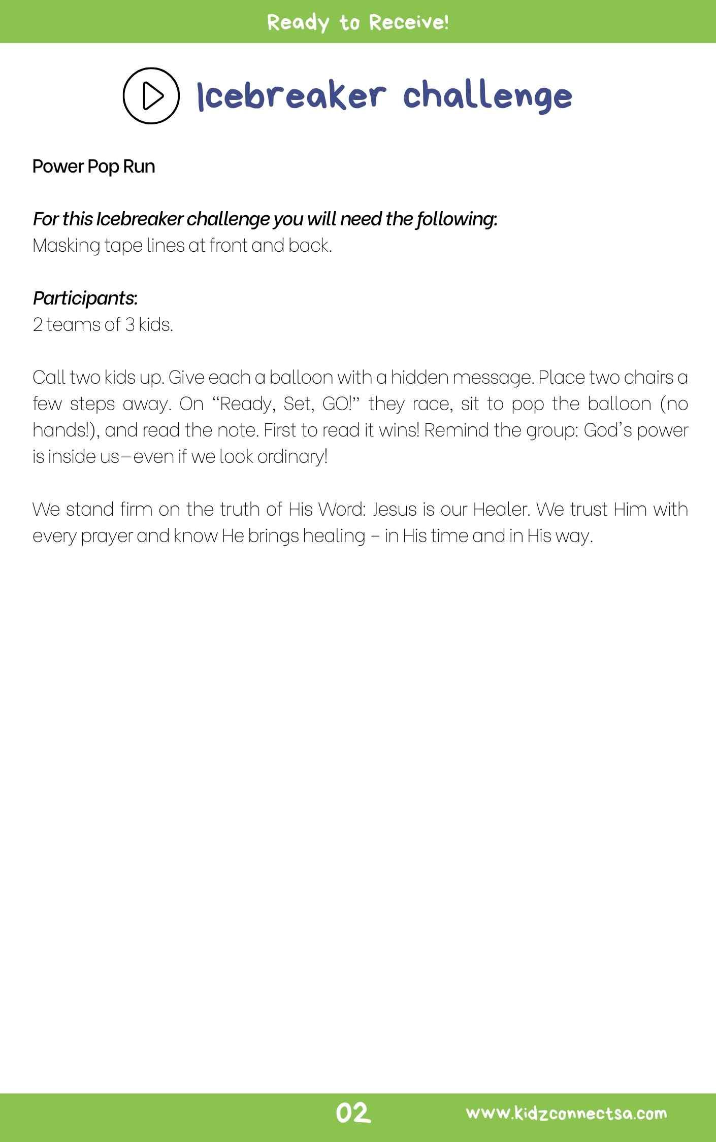 On Your Marks, Get Set, Go! – Children’s Ministry Curriculum_3