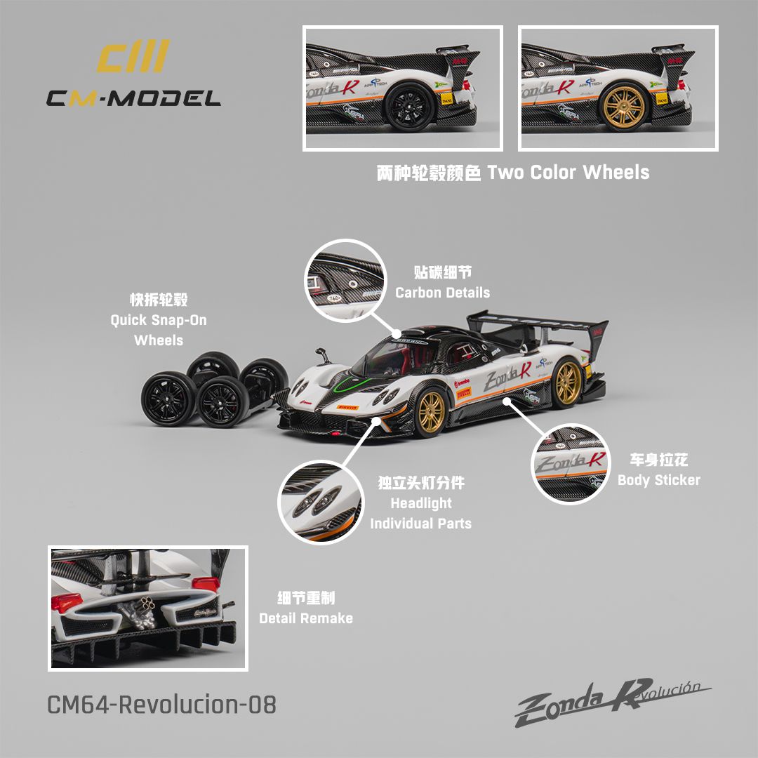 CM MODEL 1/64 PAGANI ZONDA REVOLUCION - WHITE_0
