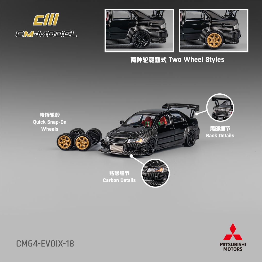 CM MODEL 1/64 MITSUBISHI LANCER EVO 9 - CARBON_0