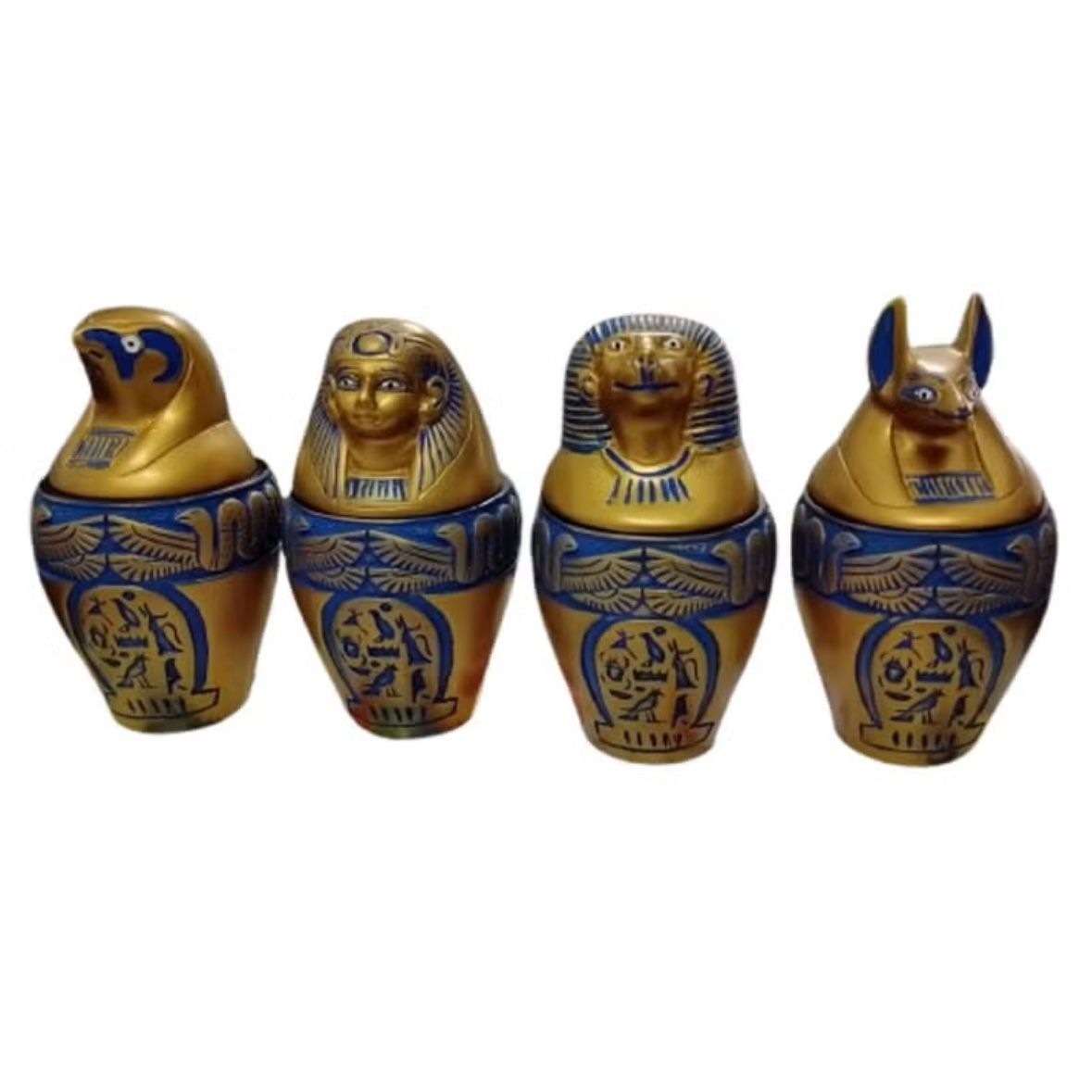 Set Of 4 Jars Egyptian Ancient _0