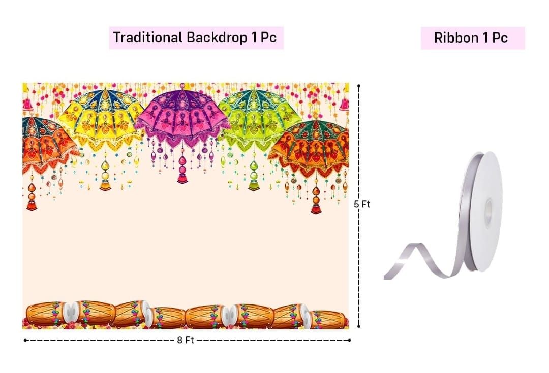 Ganpati Decoration Backdrop (Umbrellas)_1