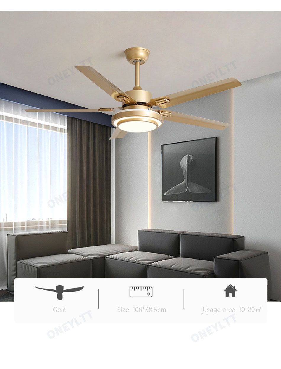 Kipas Angin Ceiling Plafon Gantung Sejuk Merata Serasa AC Dengan Lampu Tiga Warna Remote Control Stainless Premium Modern Garansi 1 Tahun_9