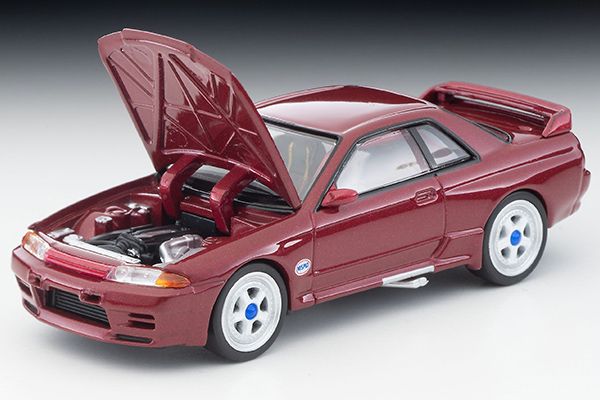 TLVN MODEL 1/64 NISSAN SKYLINE GT-R R32 GROUP A PLAIN COLOR VERSION RED_2