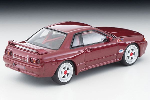 TLVN MODEL 1/64 NISSAN SKYLINE GT-R R32 GROUP A PLAIN COLOR VERSION RED_1