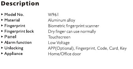 ZIGBEE CERRADURA INTELIGENTE W961_3
