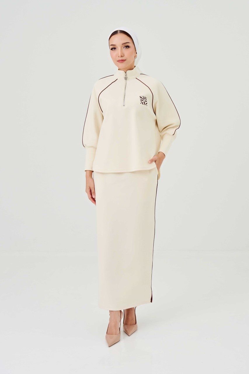 (Pre-order) She Dazzle Avenna Skirt set - Ivory_0