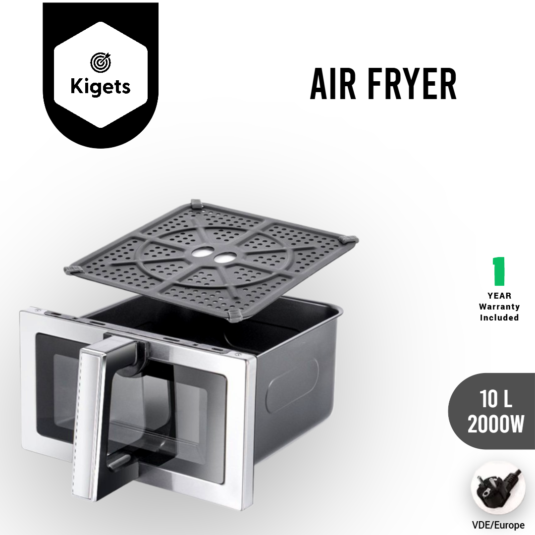 10L Digital Full Metal Air Fryer with Visible Window _3