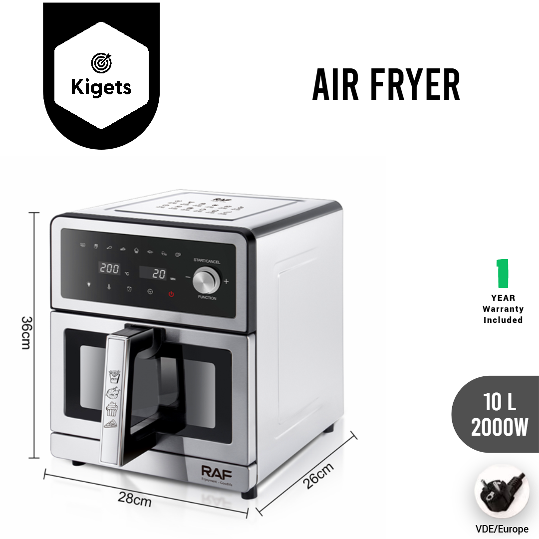 10L Digital Full Metal Air Fryer with Visible Window _4