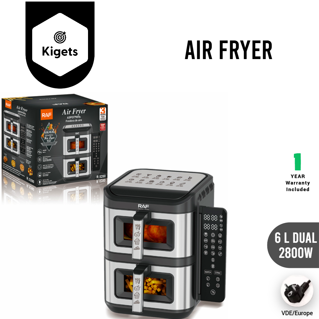 6L Dual Digital Air Fryer _0
