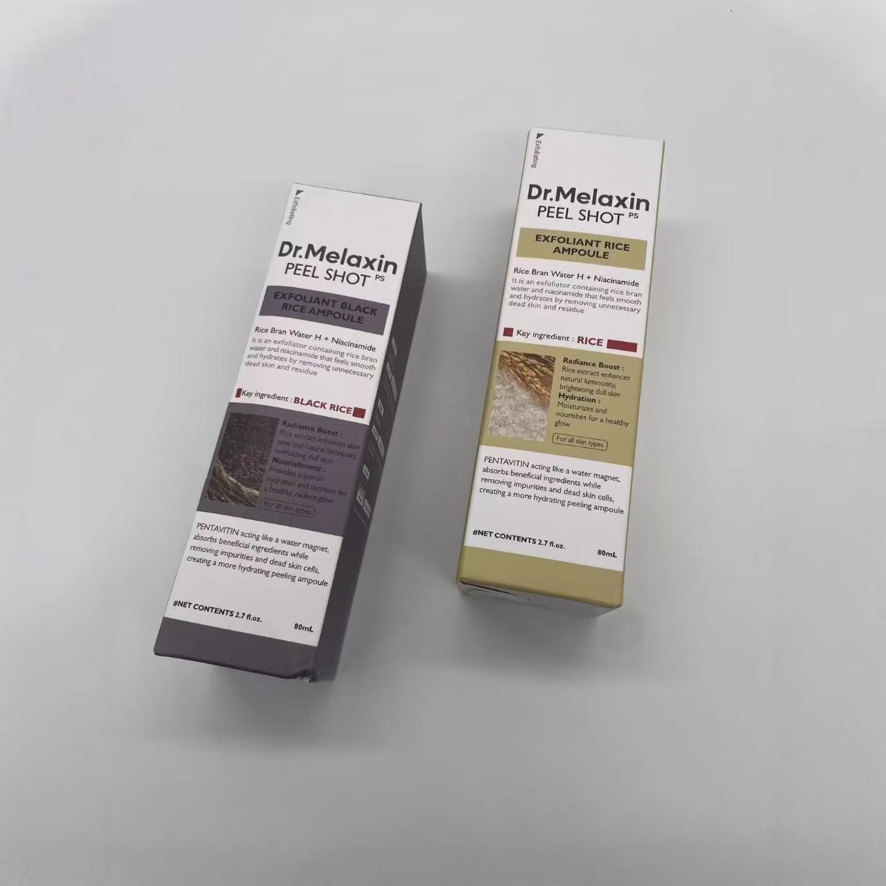 Dr. Melaxin Peel Shot Black Rice Niacinamide Exfoliating Revitalizing Wash-Off Ampoule Essence 80ml_0