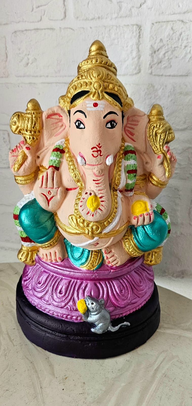 VF16 - 14 inches - Fully coloured Bakhti Ganapati_0