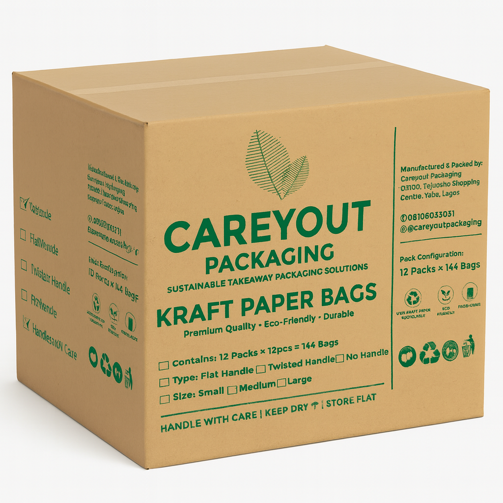KRAFT DELIVERY TAKEOUT BAGS -10.5” x 9” x 6” - BROWN - (WITHOUT HANDLES) _1