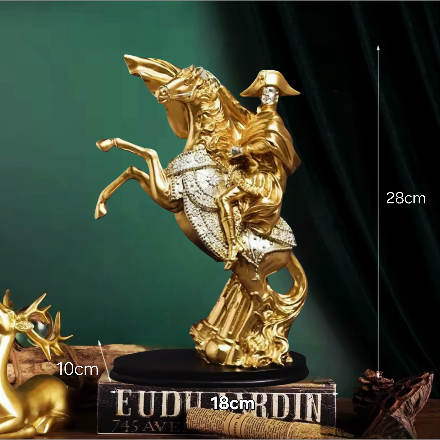 Dekorasi Pajangan Patung Kuda Pahlawan Kesatria Napoleon Bonaparte Keberanian Kegigihan Kesuksesan_2