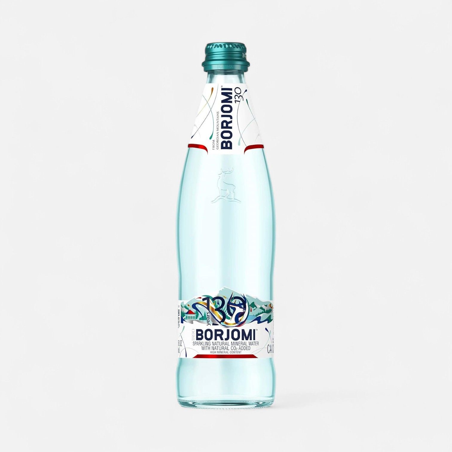 Borjomi Sparkling Natural Mineral Water Glass 500ml_0