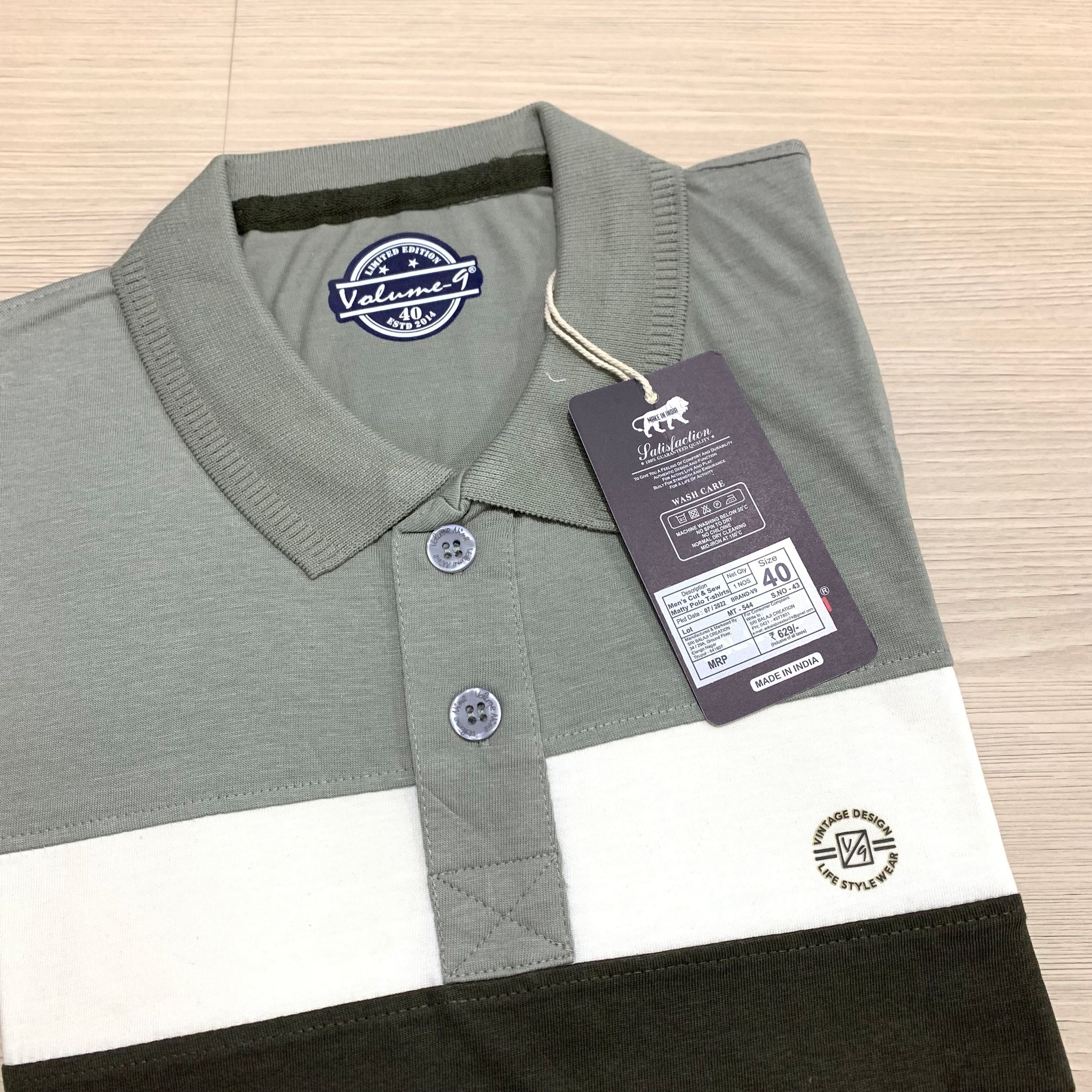 VOLUME-9 STRIPPED POLO- 11_1