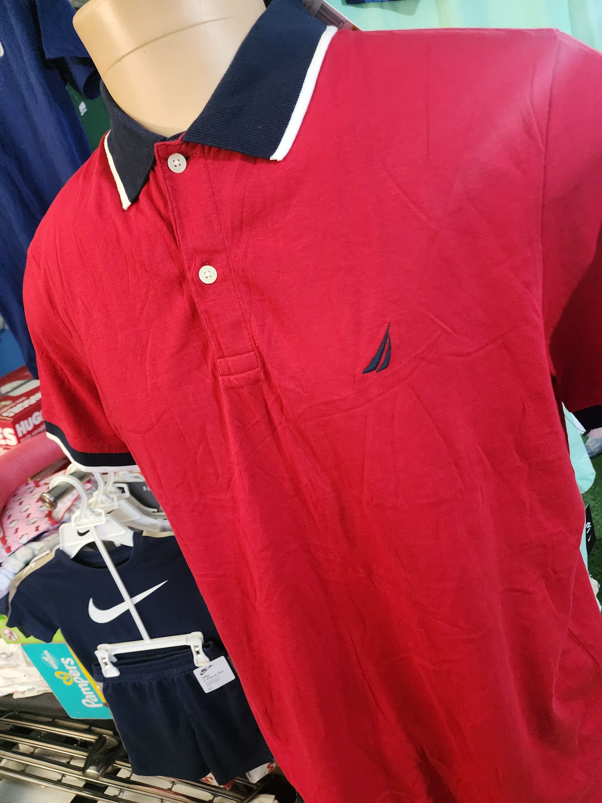 Nautica Men authentic polo tees Red/Navy blue ❤️💙_0