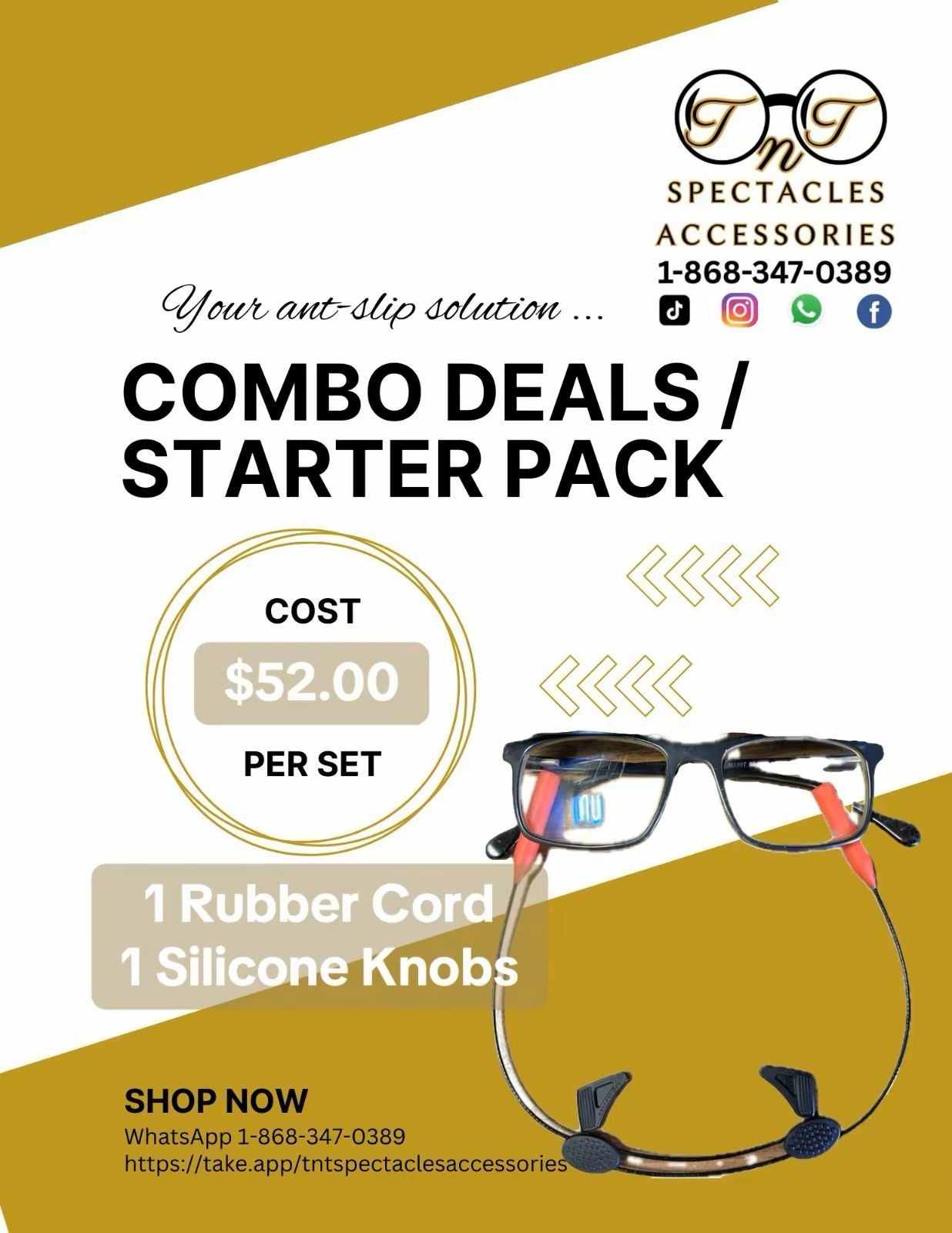 1 Rubber Cord + 1 Pair Silicone Knobs_1