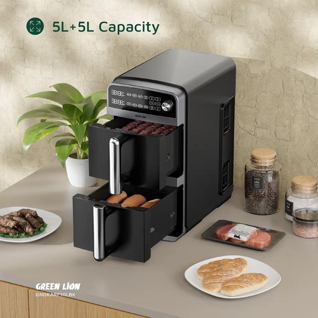 Green Lion 10L Double-Decker Air Fryer - Black_3