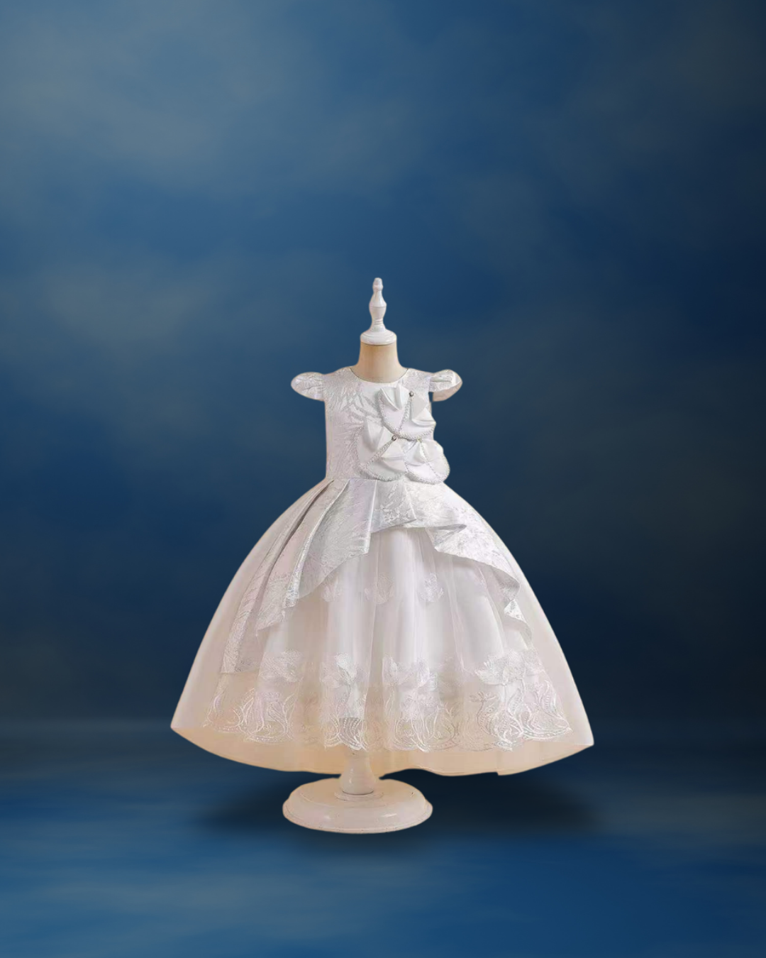 Vintage Embroidery Girls Christmas Dress _0