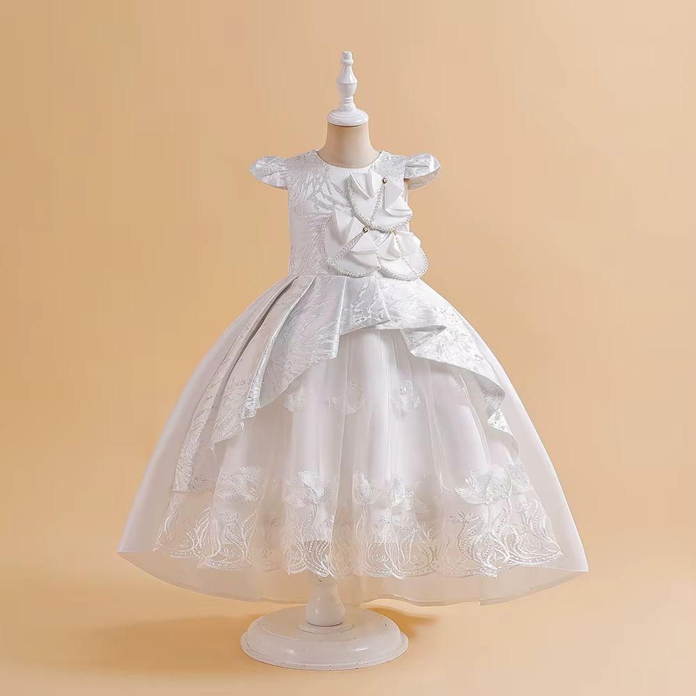 Vintage Embroidery Girls Christmas Dress _3