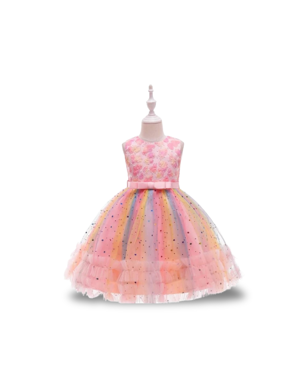 Nabotique - Girls Heart Applique Balloon Shape Party Wear Dress_0